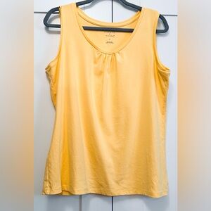Bright Yellow Scoop Neck Sleeveless Tank Top Sz L